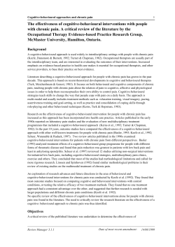 The effectiveness of cognitive-behavioural interventions with people