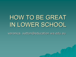 HOW TO BE GREAT IN YEAR EIGHT