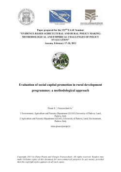 Evaluation of social capital promotion in rural