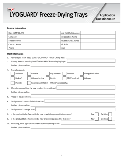 LYOGUARD&reg; Freeze-Drying Trays