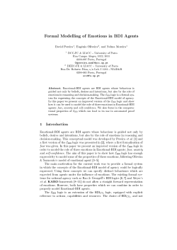 Formal Modelling of Emotions in BDI Agents