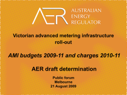 AER presentation - 2009-11 AMI Draft