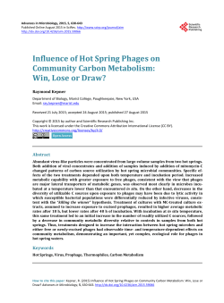 Influence of Hot Spring Phages on Community Carbon Metabolism