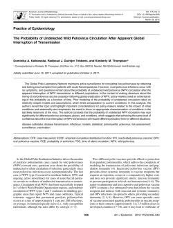 The Probability of Undetected Wild Poliovirus Circulation After