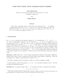Some Two Color, Four Variable Rado Numbers