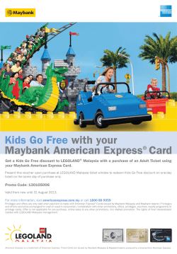 Kids Go Free with your Maybank American Express&reg; Card