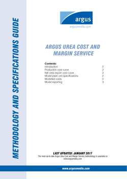 Argus Urea Cost and Margin Service