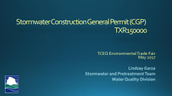 Stormwater Construction General Permit (CGP) TXR150000