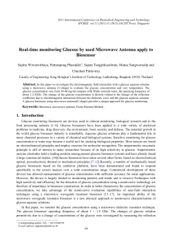 Real-time monitoring Glucose by used Microwave Antenna