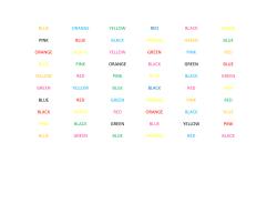 blue orange yellow red black green pink blue black