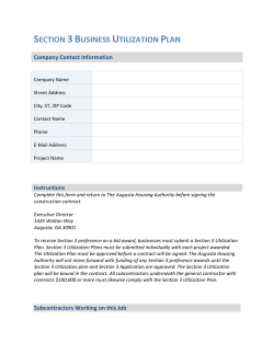section 3 business utilization plan