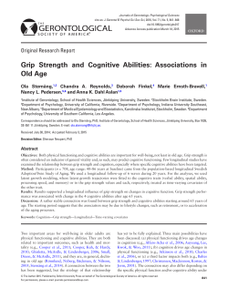 Grip Strength and Cognitive Abilities