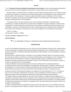 39(4) In-Process Revision:  BIOBURDEN CONTROL OF