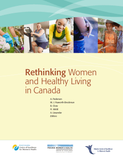 Rethinking Women and Healthy Living in Canada