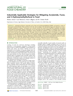 Industrially Applicable Strategies for Mitigating Acrylamide, Furan