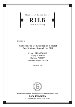 Monopolistic Competition in General Equilibrium: Beyond the CES