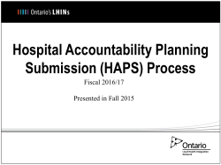 HAPS - Central LHIN