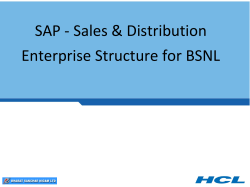 A sales organization represents the organizational structures in