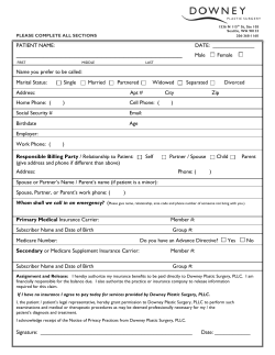 PATIENT NAME: DATE: Male Female Name you prefer to be called