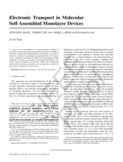 Electronic Transport in Molecular Self