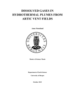 Hydrothermal plumes at Artic vent fields. - (BORA)