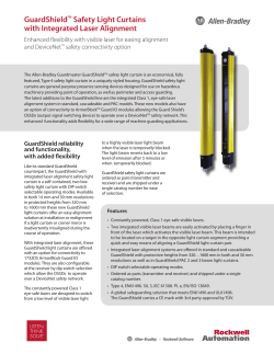 GuardShieldTM Safety Light Curtains with Integrated Laser Alignment