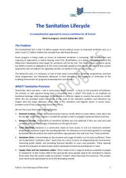 a comprehensive approach to ensure sanitation for all