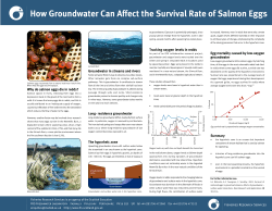 Tracking oxygen levels in redds Egg mortality caused by low