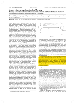 PAPER: 03/3158 A convenient one pot synthesis of fentanyl