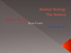 Pro Animal Testing History