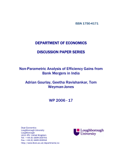 Non-Parametric Analysis of Efficiency Gains from Bank Mergers in