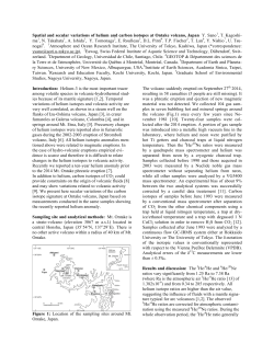 Spatial and secular variations of helium and carbon isotopes at