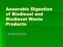 Anaerobic Digestion of Biodiesel and Biodiesel Waste