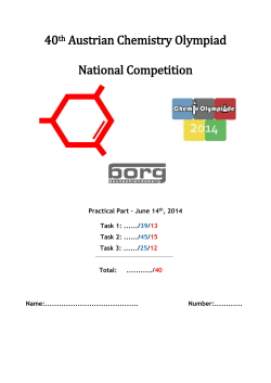 Practical Examination - Austrian Chemistry Olympiad