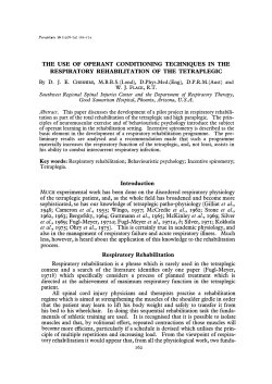 The use of operant conditioning techniques in the