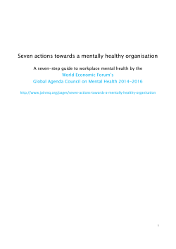 Seven actions towards a mentally healthy organisation