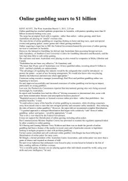 Online gambling soars to $1 billion