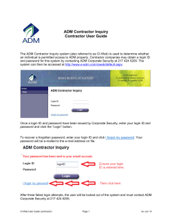 ADM Contractor Inquiry - Contractor User Guide - e-ADM