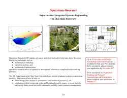 Operations Research - Integrated Systems Engineering