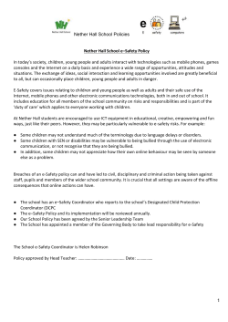 Nether Hall School Policies Nether Hall School e&ndash;Safety Policy In