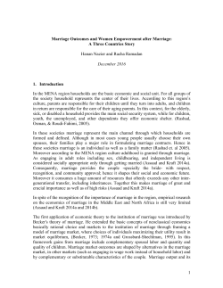 Marriage Outcomes and Women Empowerment