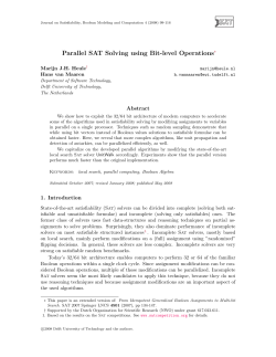 Parallel SAT Solving using Bit-level Operations