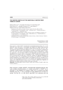 The Enzyme Kinetics of the NADP