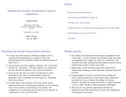 Assessing the precision of estimates of variance components