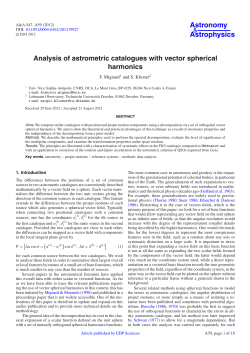 Analysis of astrometric catalogues with vector spherical harmonics