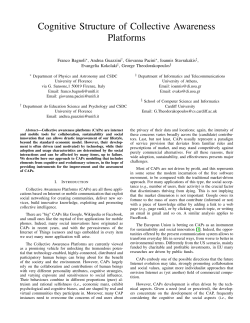 Cognitive Structure of Collective Awareness Platforms