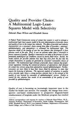 A Multinomial Logit-Least- Squares Modelwith