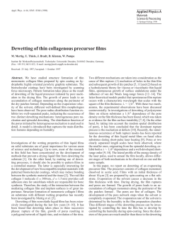 Dewetting of thin collagenous precursor films