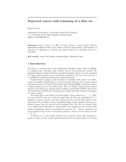 Expected convex hull trimming of a data set