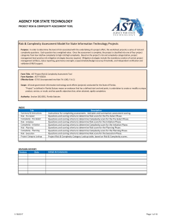 Risk and Complexity MS Excel Model